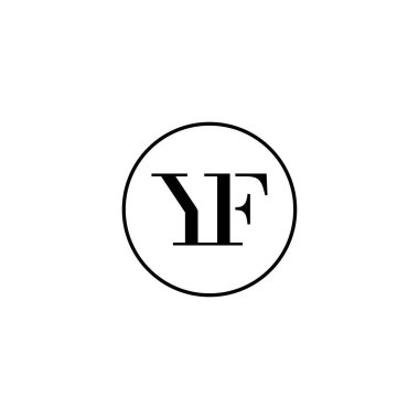 YF ilk monogram logo tasarımı, düğün, moda, makyaj şablonu