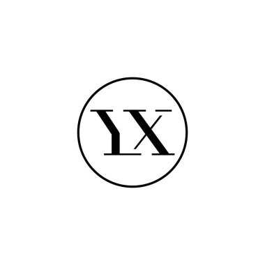 Harf YX ilk monogram logo tasarımı, düğün, moda, makyaj şablonu