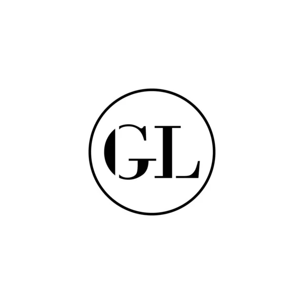 List Wstępny Projekt Logo Monogram Ślub Moda Tworzą Szablon Logo — Wektor stockowy