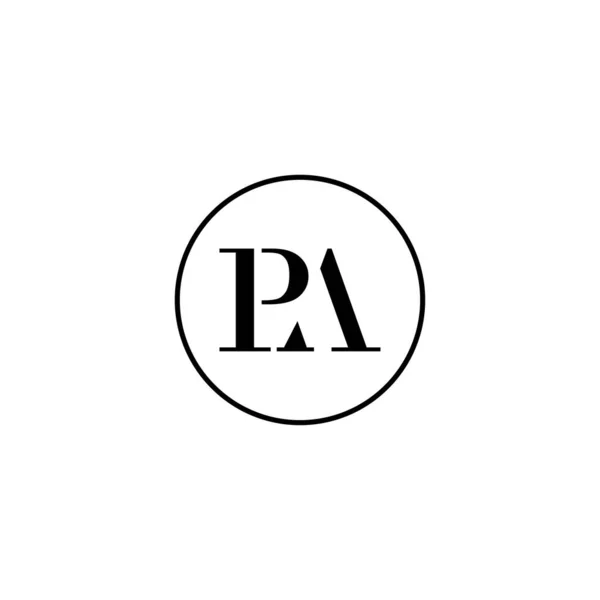 字母Pa首字母标识的设计 制作标识模板 — 图库矢量图片
