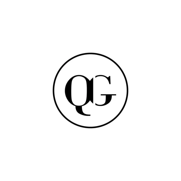 手紙Qg初期のモノグラムロゴデザイン 結婚式 ファッション ロゴテンプレートを構成します — ストックベクタ