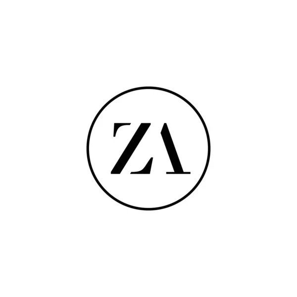 字母Za首字母标识设计 拼凑标识模板 — 图库矢量图片