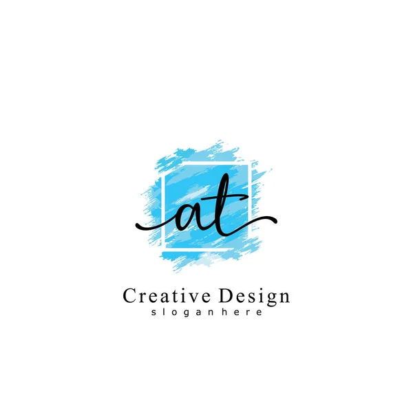 Ecriture Initiale Concept Logo Initial — Image vectorielle