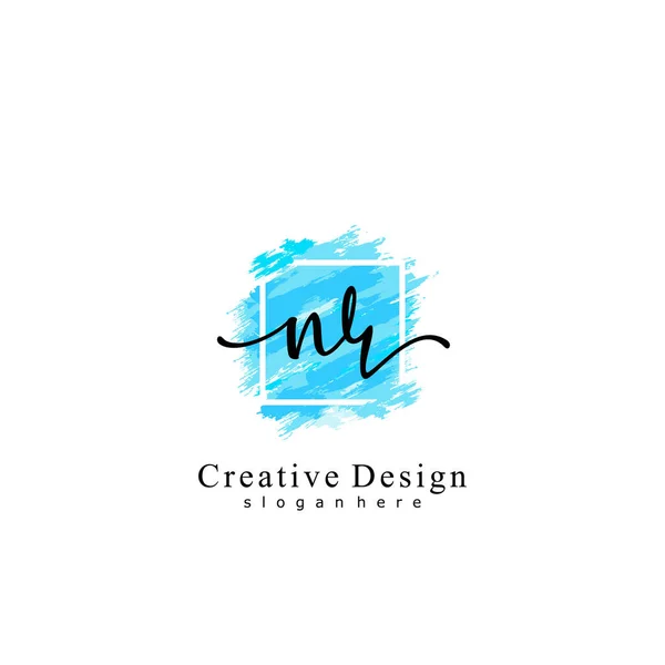 Première Écriture Concept Logo Initial — Image vectorielle