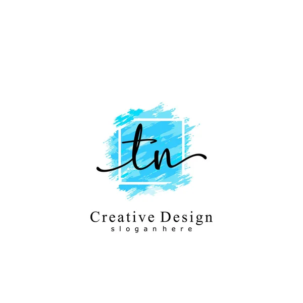 Première Écriture Concept Initial Logo — Image vectorielle