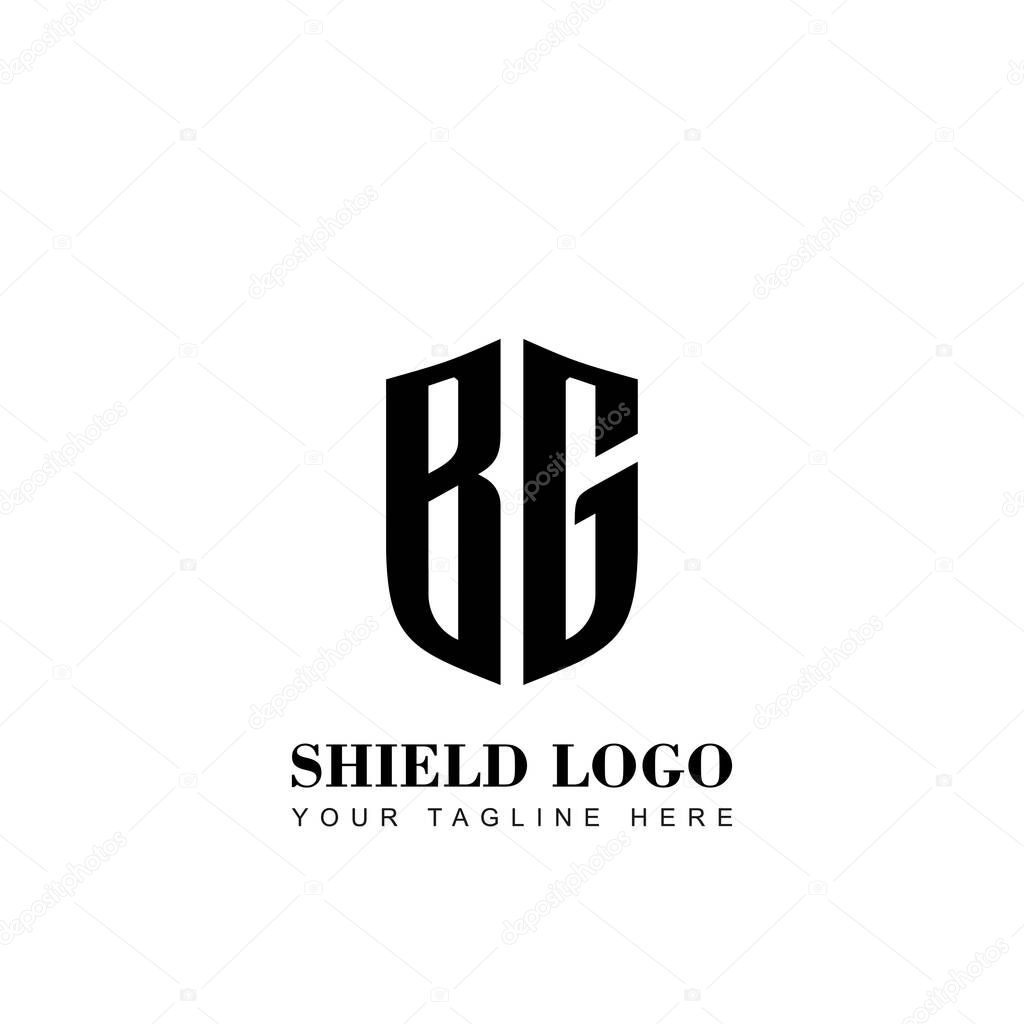 Initial Letter BG Shield logo template