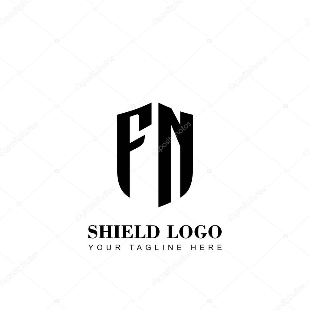 Initial Letter FN Shield logo template