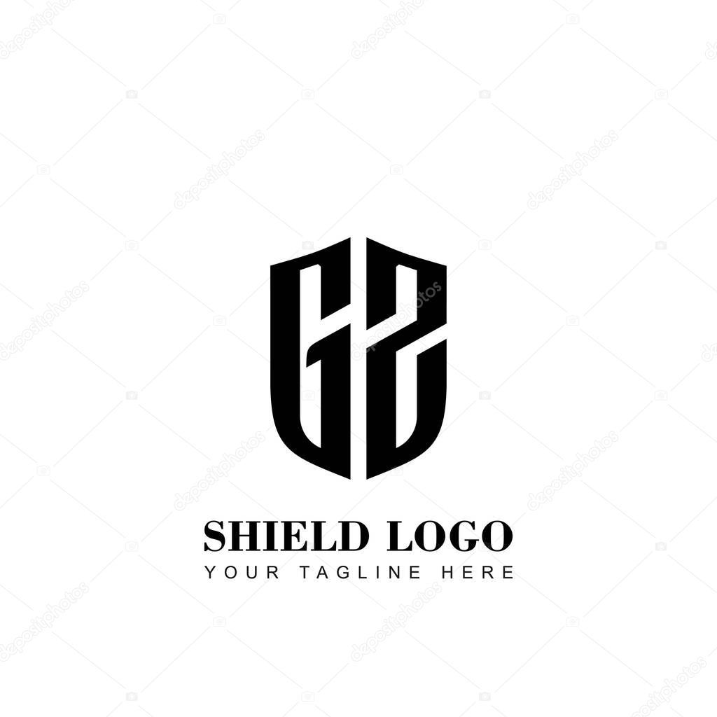 Initial Letter GZ Shield logo template