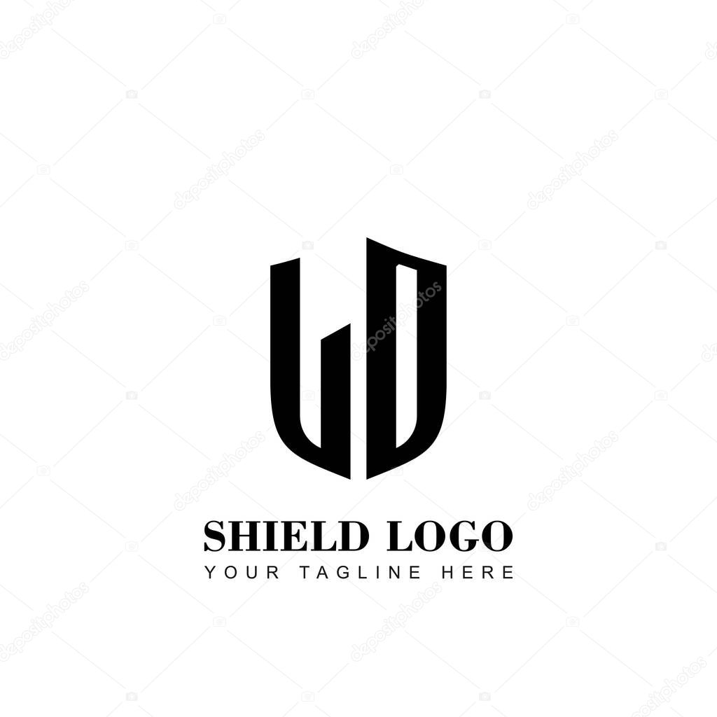 Initial Letter LD Shield logo template