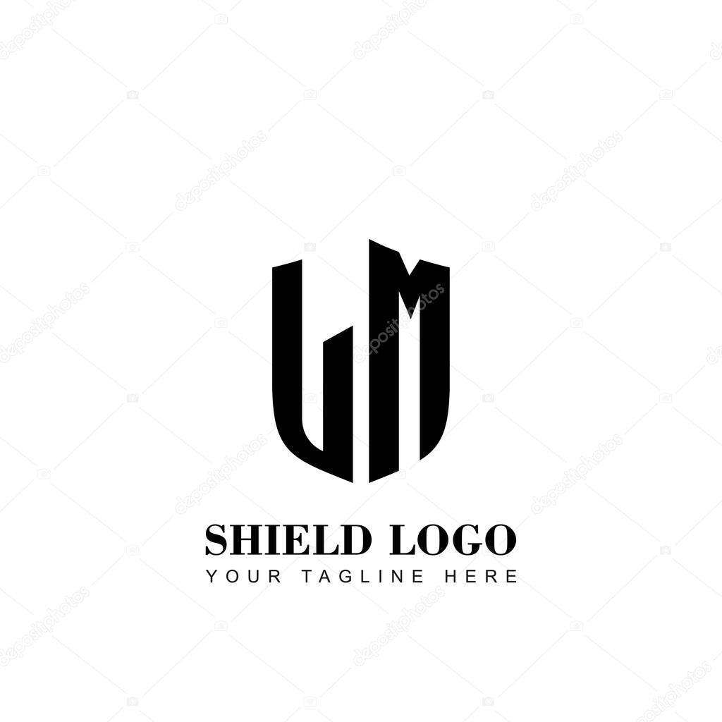 Initial Letter LM Shield logo template