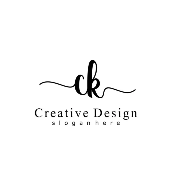 Initiële Handschrift Van Het Oorspronkelijke Logo Concept — Stockvector