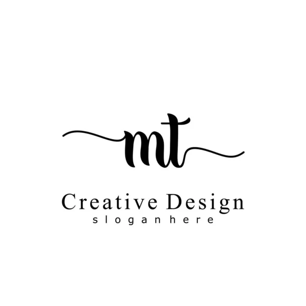 Initial Handwriting Initial Logo Concept — Stock Vector