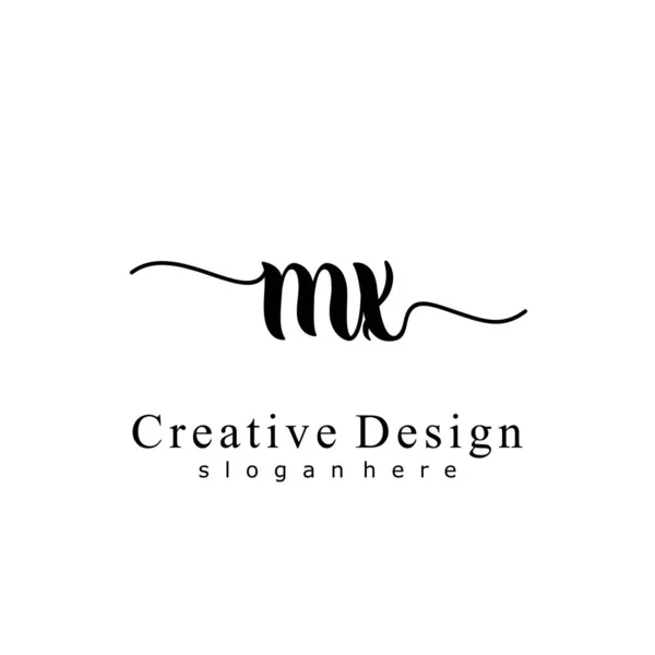 Escritura Inicial Del Concepto Logotipo Inicial — Archivo Imágenes Vectoriales