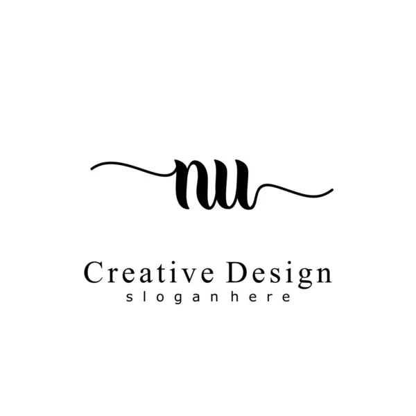 Inicial Escritura Mano Del Concepto Logotipo Inicial — Archivo Imágenes Vectoriales