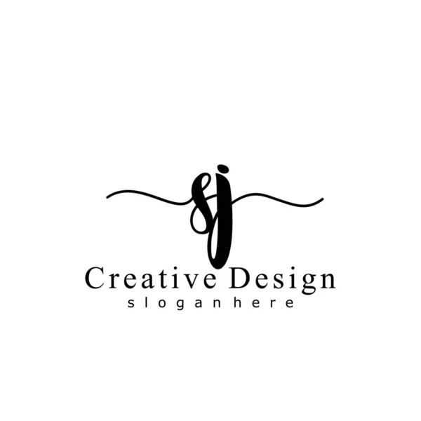Ecriture Initiale Concept Logo Initial — Image vectorielle