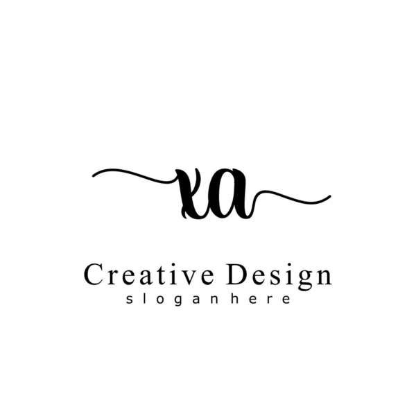 Ecriture Initiale Concept Logo Initial — Image vectorielle