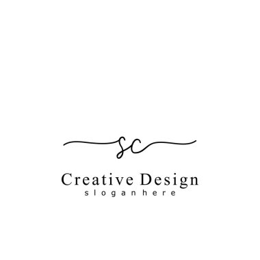 İlk logo kavramının ilk SC el yazısı