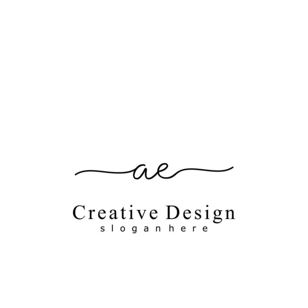 Ecriture Initiale Concept Logo Initial — Image vectorielle