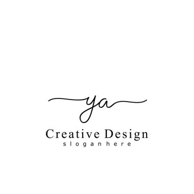 İlk logo kavramının YA el yazısı