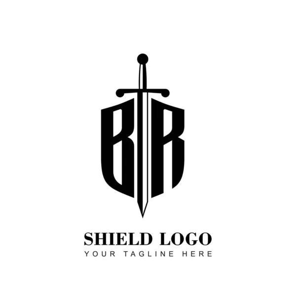  İlk Harf BR Kalkan logo şablonu
