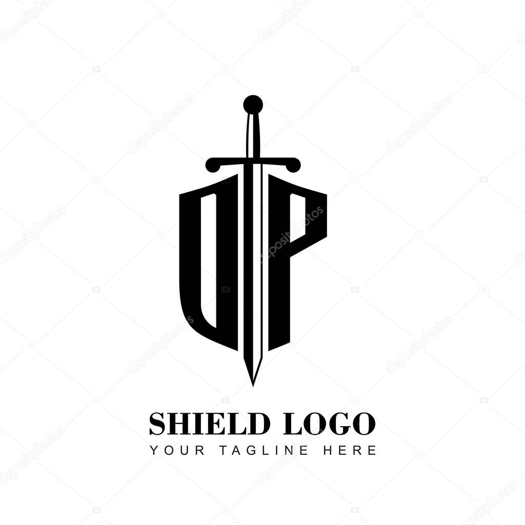  Initial Letter DP Shield logo template