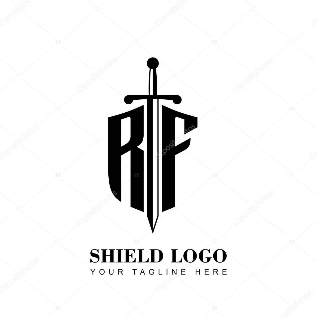 Initial Letter RFShield logo template