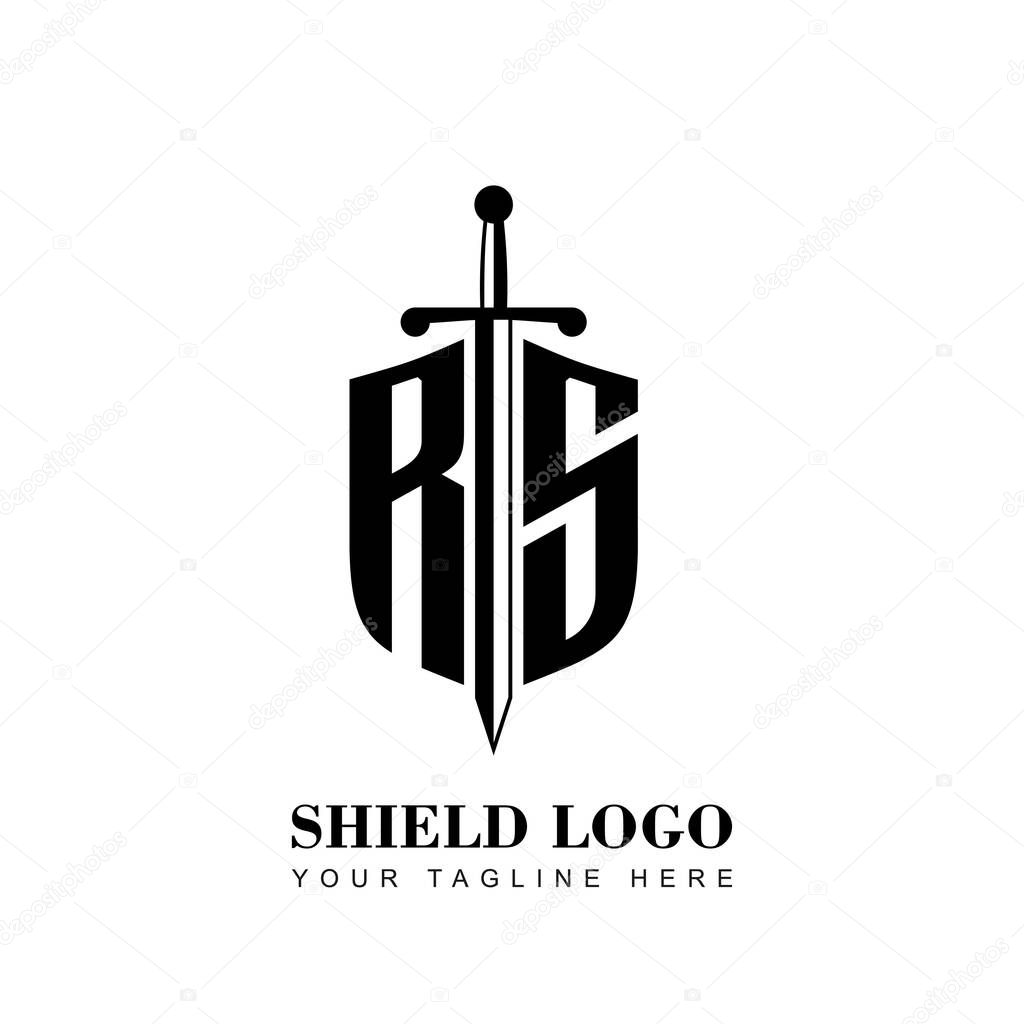 Initial Letter RS Shield logo template