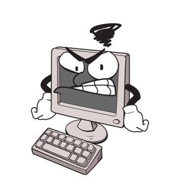 Bilgisayar vektör karikatür