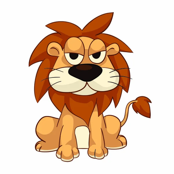 Löwenvektorkarikatur — Stockvektor