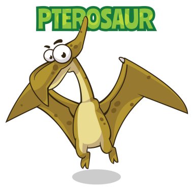 Dinozor pterosaur çizgi film karakteri