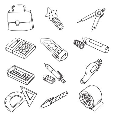 Beyaz arka planda yalıtılmış okul alt ları.