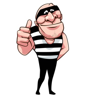 Hırsız gülümseme ve başparmak kadar