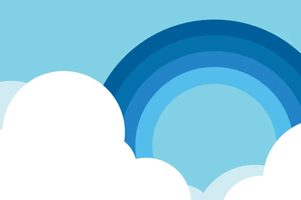 Arc-en-ciel bleu — Image vectorielle