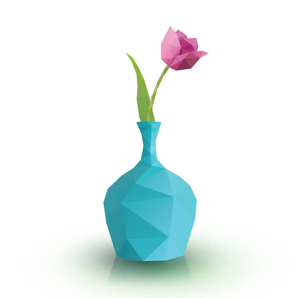 Style polygonal tulipe — Image vectorielle