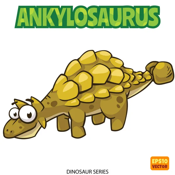 Ankylosaurus karakter cartoon — Stockvector