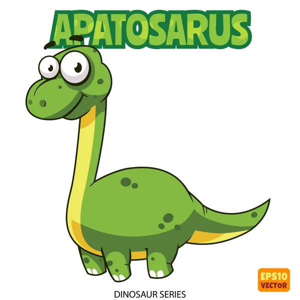 Apatosarus karakter cartoon — Stockvector
