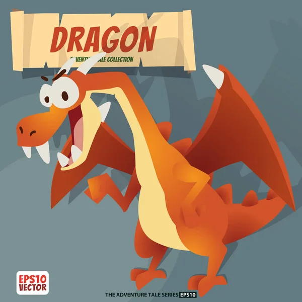 Dragon rouge — Image vectorielle