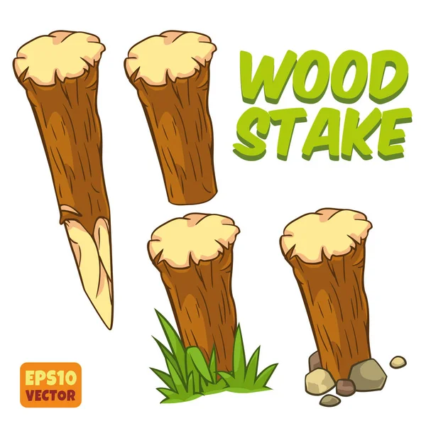 Wood stake — Stock Vector