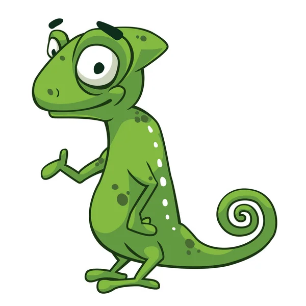 Groene kameleon — Stockvector