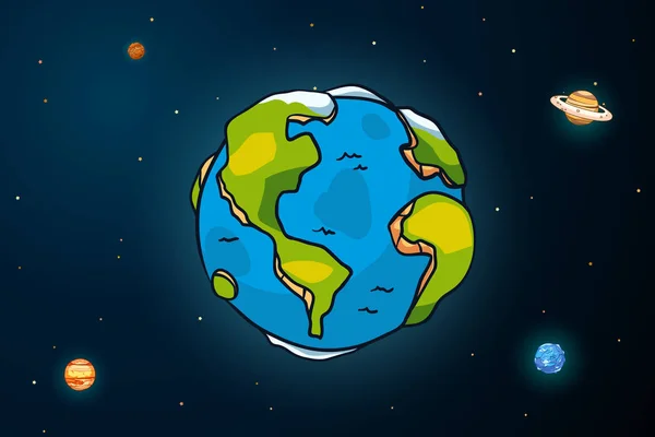 Земля и Вселенная — стоковый вектор