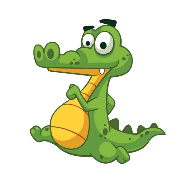 Alligator Courir — Image vectorielle