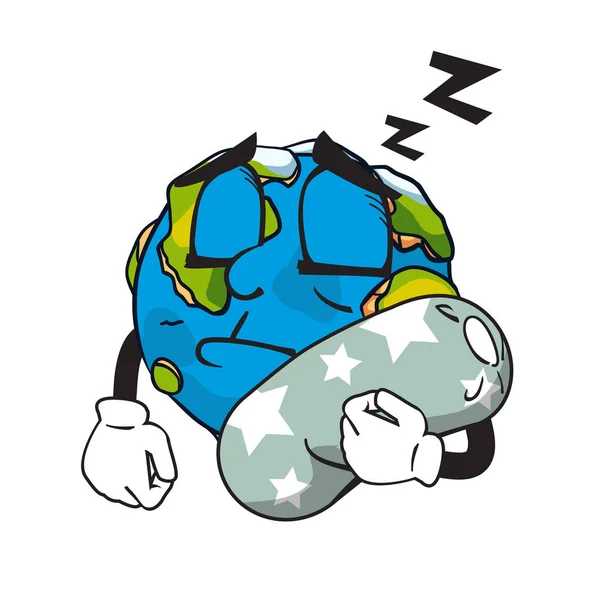 Aarde slapen — Stockvector