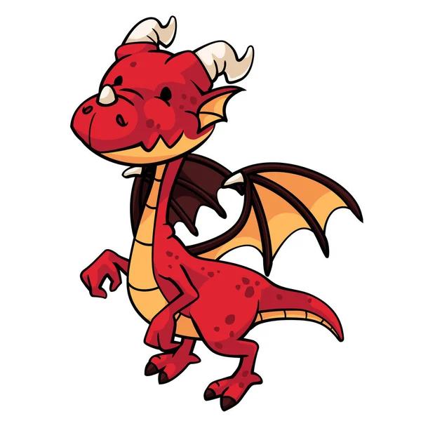 Dragon rouge — Image vectorielle