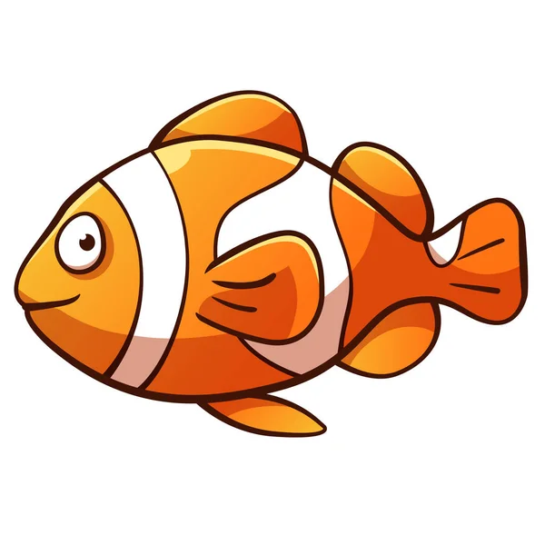 Desenhos animados de peixe-palhaço — Vetor de Stock