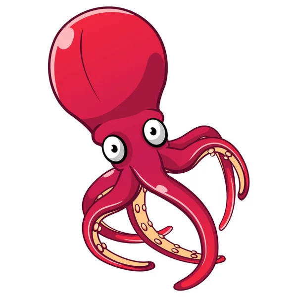 Caricatura de pulpo — Vector de stock