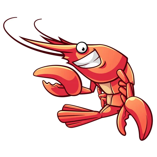 Shrimp cartoon — Stock Vector