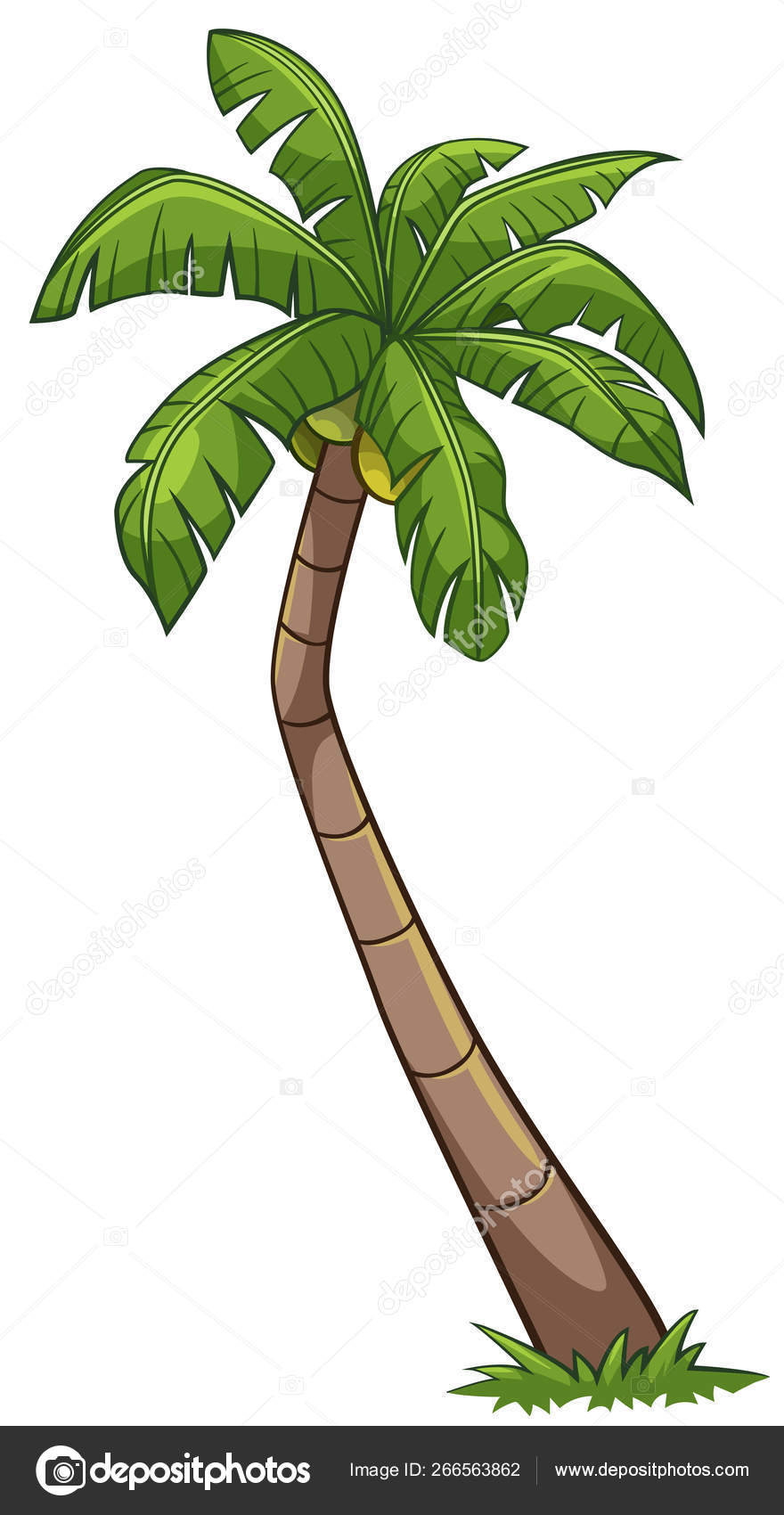 Coconut tree cartoon style Stock Vector Image by ©TAW4A #266563862