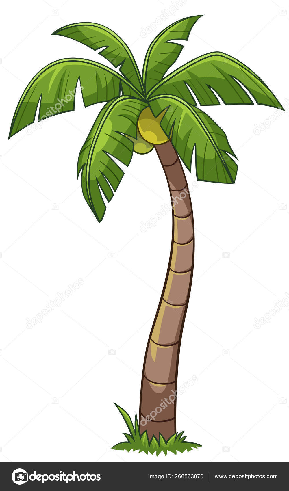 Coconut tree cartoon style Stock Vector by ©TAW4A 266563870