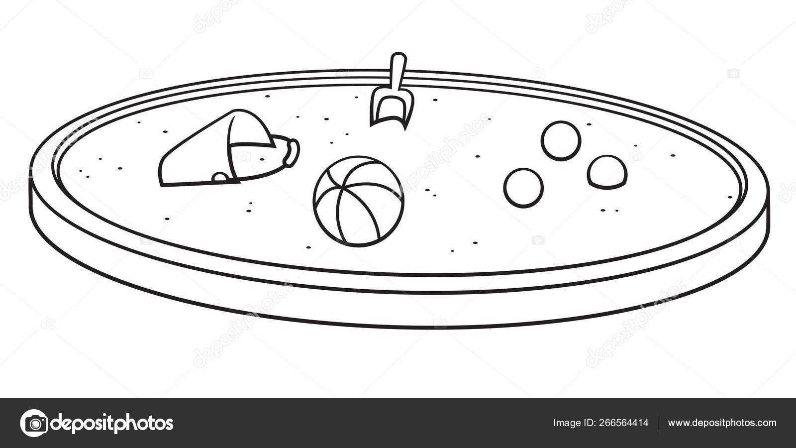 샌드 박스 만화 스타일 스톡 벡터 - ©TAW4A 266564414