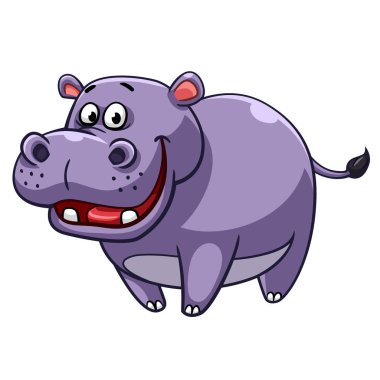 Hippopotamus karikatür tarzı